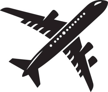 uçak ikonu vektör illüstrasyonu