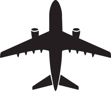 düzlem ikonu vektör illüstrasyonu