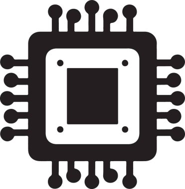 Çip simgesi vektör illüstrasyonu