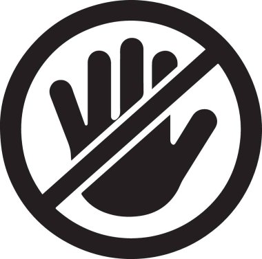 el simgesi vektör illüstrasyonu yok