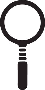 Büyüteç simgesi. Web için basit bir arama vektör simgesi çizimi