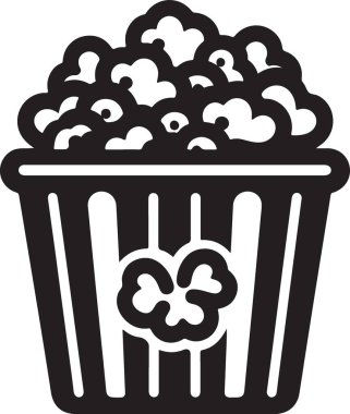 Patlamış mısır. Web simgesi basit tasarım