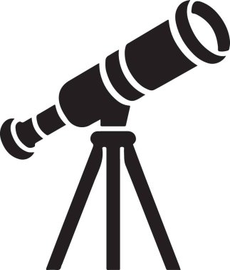 Teleskop simgesi. Web için teleskop vektör simgelerinin basit illüstrasyonu