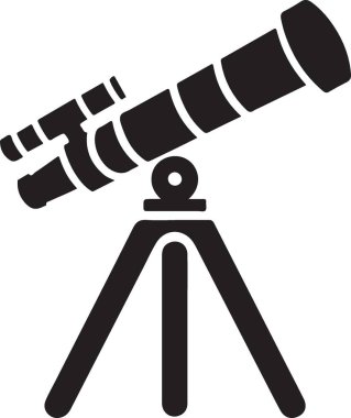 Teleskop simgesi. Teleskop vektör simgesi web için basit örnek