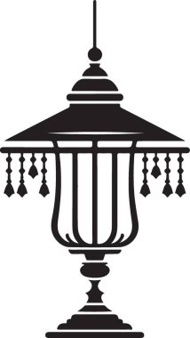 Beyaz arkaplandaki fenerin vektör çizimi