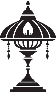 Bahçe Dekorasyonu İçin Zarif Siyah Siluet Açık Fener Işık Sabitleme