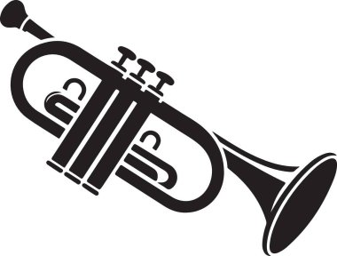 Trompet. Web simgesi basit tasarım