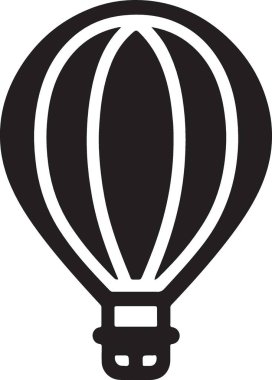 Balon hava seyahat simgesi