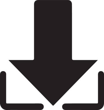 ok indirme simgesi ana hat biçiminde