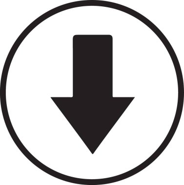 ok indirme simgesi ana hat biçiminde