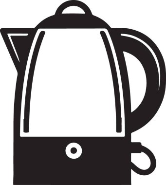 Kettle simgesi, vektör illüstrasyonu basit tasarım