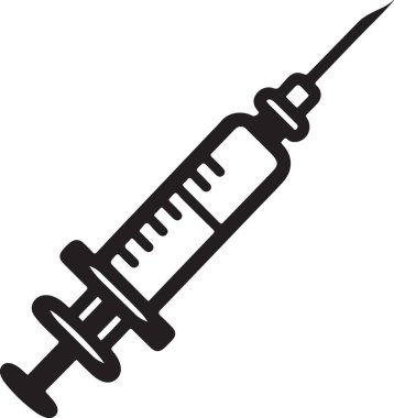 Şırınga. Web simgesi basit illüstrasyon