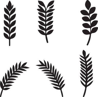 Tasarım Projeleri için Zarif Buğday Silueti Resimleri Koleksiyonu