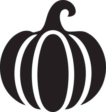 Cadılar bayramı balkabağı simgesi, basit vektör illüstrasyonu