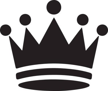 taç düz vektör simgesi