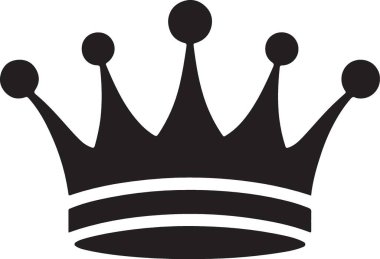 Taç vektör simgesi. düz vektör çizimi beyaz arkaplanda izole edildi.