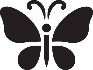 Kelebek. Web simgesi basit illüstrasyon