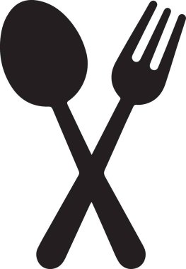 kaşık çatal simgesi ana hat biçiminde