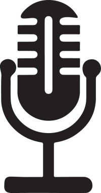 mikrofon simgesi vektör illüstrasyonu