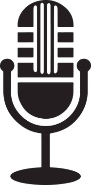 Mikrofon simgesi. Mikrofon vektör simgesi web için basit örnek