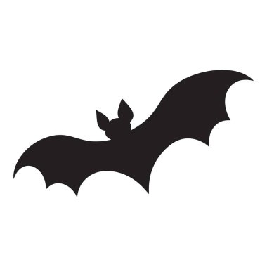 bat icon. halloween symbol. vector illustration
