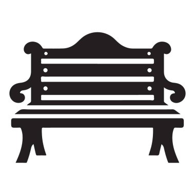 Klasik Tahta Park Benç Silueti Görüntü Vektörü Grafiksel