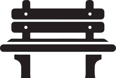 Klasik Tahta Park Benç Silueti Görüntü Vektörü Grafiksel