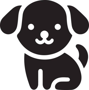 Evcil Hayvan Siteleri ve Logoları İçin Sevimli Siyah Siluet Köpek Resimleri