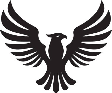 Görkemli Kara Kartal Görüntü Çizim Vektörü Tasarımı