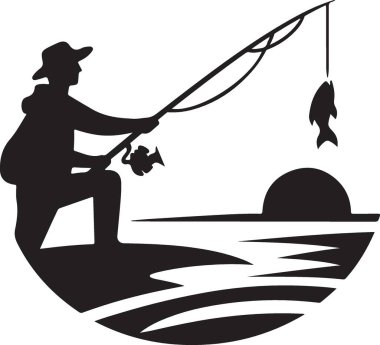 Bir balıkçının huzurlu bir sabahı gölün kenarında tek başına balık tutarken eğleniyor.