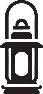 Zarif Siyah Siluet Fener Çizimi Klasik Tasarımlar İçin Mükemmel