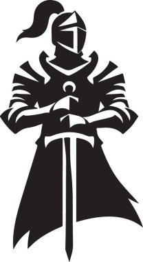 Knight siluet vektör.