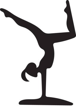 yoga poz siluet simge vektörü