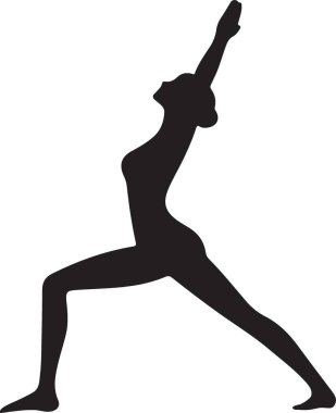 yoga yaparken kız silüeti