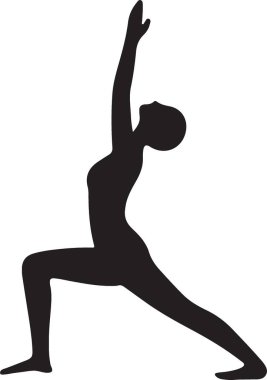 yoga yaparken bir kız silüeti