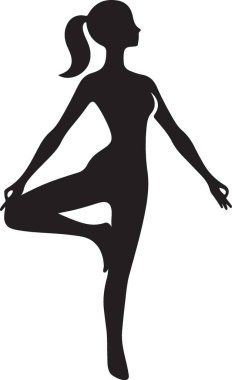 pratik yoga kadın silüeti