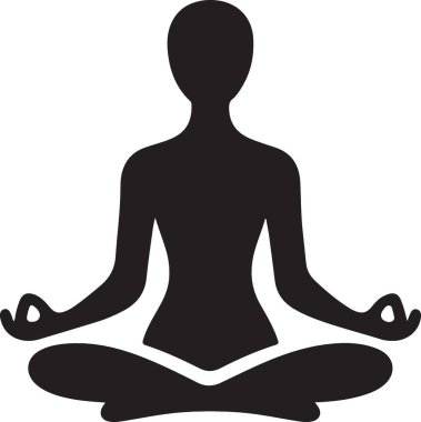 yoga. Web simgesi basit illüstrasyon