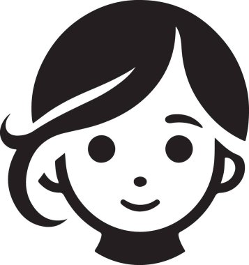 Tatlı kız yüzü simgesi