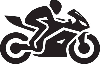 Motosiklet sürücüsü spor simgesi