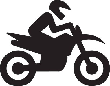 Moda stili izole edilmiş arka planda motosiklet sürücüsü simgesi