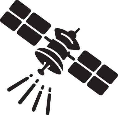 Uydu anteni. Web simgesi basit illüstrasyon