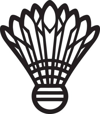 Sersemletici bir Badminton Shuttlecock Siluet Çizimi