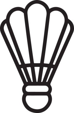 Sersemletici bir Badminton Shuttlecock Siluet Çizimi