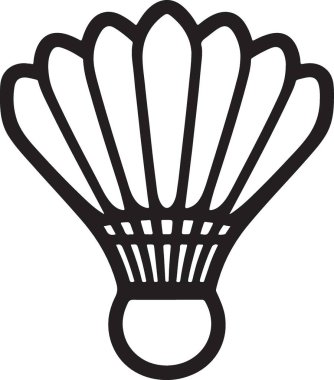 Sersemletici bir Badminton Shuttlecock Siluet Çizimi