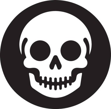 Kafatası. Web simgesi basit tasarım