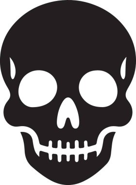 Kafatası simgesi vektörü beyaz arkaplanda izole edildi. kafatası işareti.