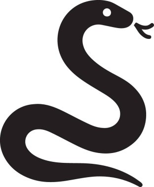 yılan simgesi vektör illüstrasyonu