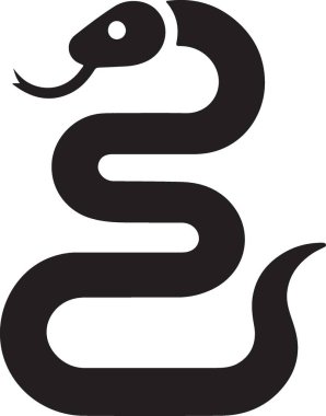 yılan simgesi vektör illüstrasyonu