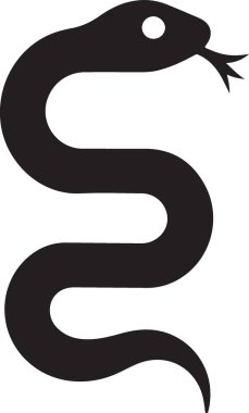 Beyaz arkaplanda yılan simgesi