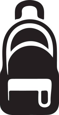 Seyahat ve Okul İçin Siyah Siluet Sırt Çantası Resimleri